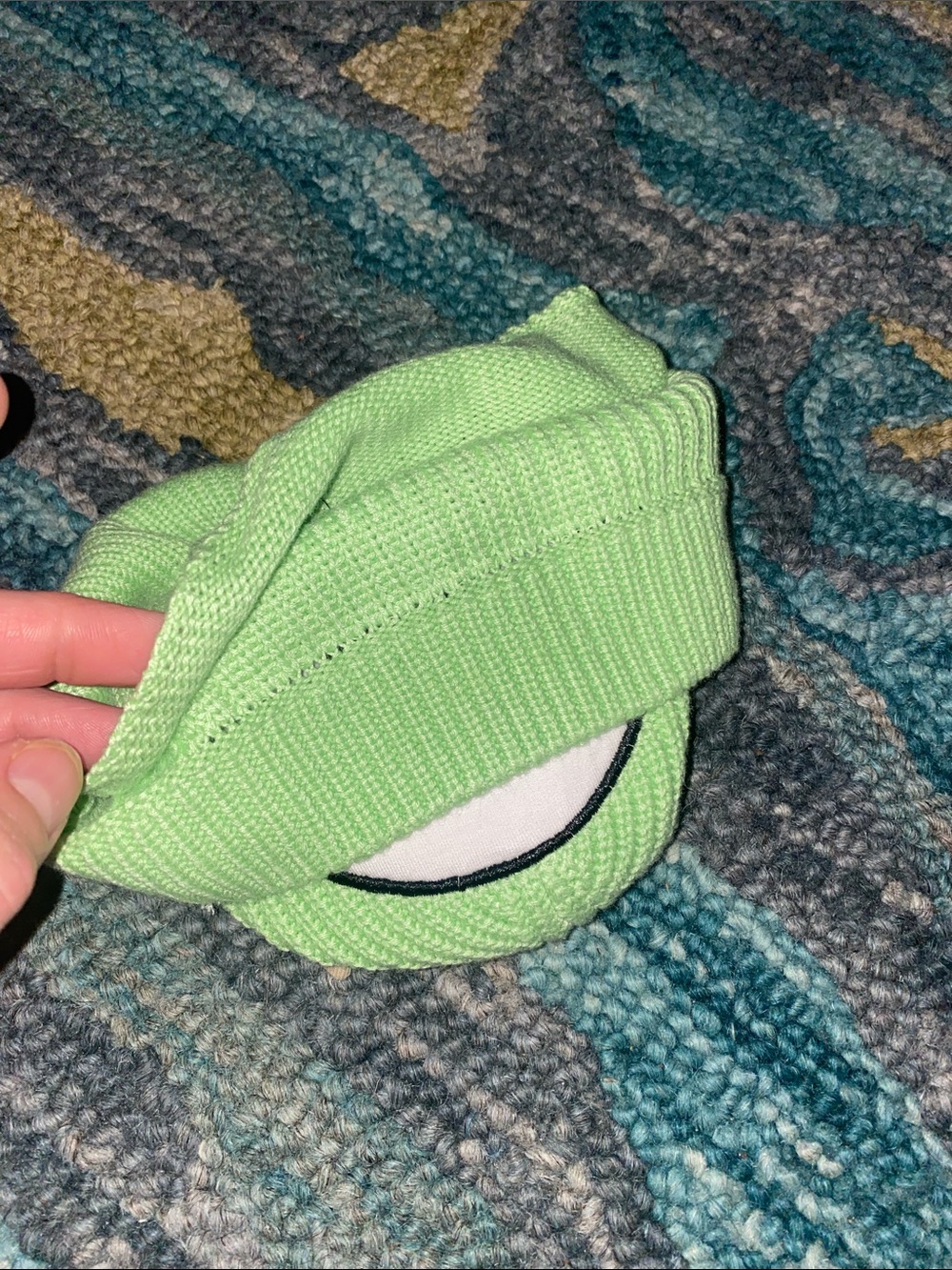 Little Sleepies Green Monsters Inc Mike Knit Beanie - Picture 4 of 4